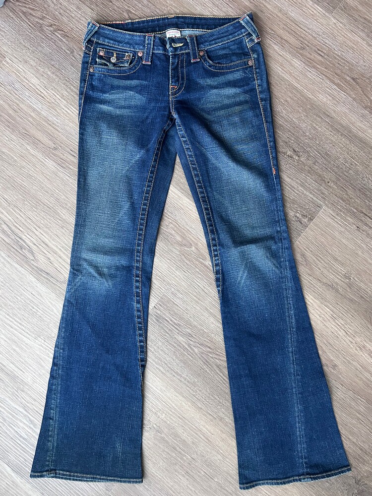 True Religion Low Rise Flare Cut Jeans